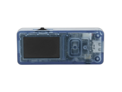 Blockstream JADE, denarnica za Bitcoin, transparentna modra