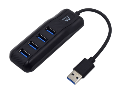 USB hub s 4 vhodi, USB 3.1, črn, Ewent EW1138
