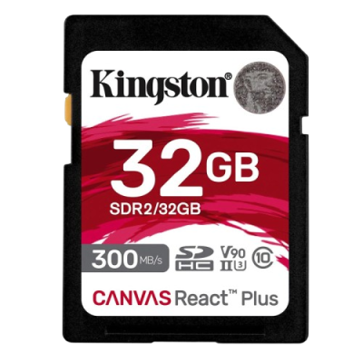 KINGSTON Canvas React Plus SD 256GB Class10 UHS-II (SDR2/256GB) spominska kartica