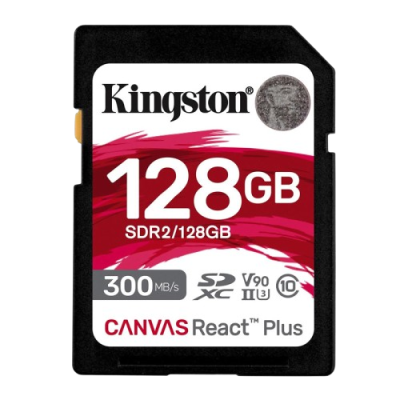 KINGSTON Canvas React Plus SD 128GB Class10 UHS-II (SDR2/128GB) spominska kartica