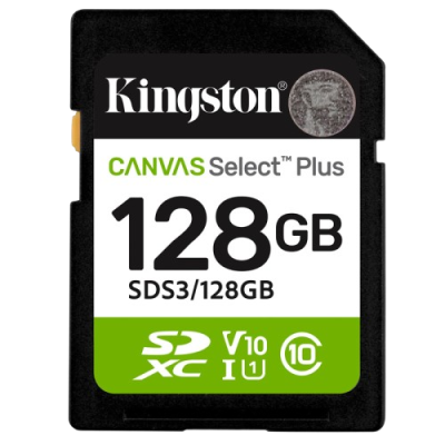 KINGSTON Canvas Select Plus SD 128GB Class10 UHS-I (SDS3/128GB) spominska kartica