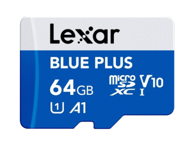 Spominska kartica Lexar BLUE PLUS, Micro SDXC, 64GB, 100MB/s, U1, V10, A1, UHS-I, z adapterjem