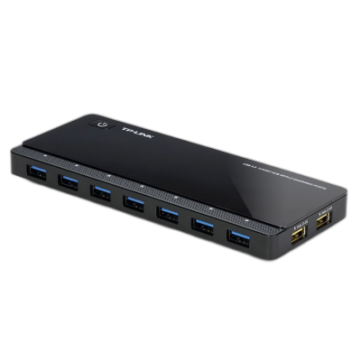 TP-LINK UH720 7-Port USB3.0 + 2x polnilec zunanji z napajanjem USB hub