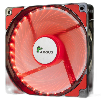 INTER-TECH Argus L-12025 RD rdeč LED 120mm ventilator