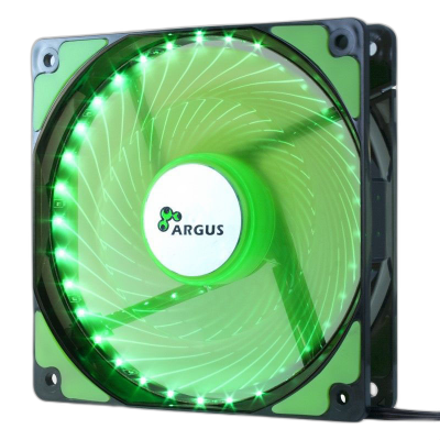 INTER-TECH Argus L-12025 GR zelen LED 120mm ventilator