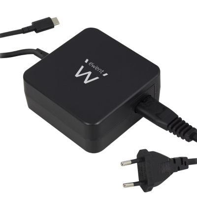 Polnilec za prenosnike, USB Type-C, 65W, Power Delivery, Ewent EW3980
