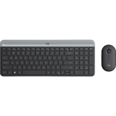 LOGITECH MK470 Slim Combo brezžična grafitna tipkovnica + miška 