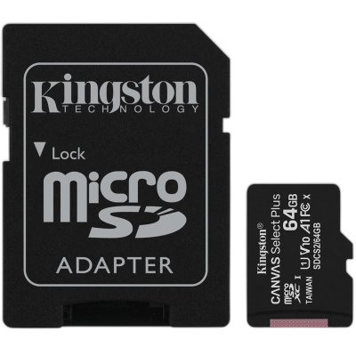 KINGSTON Canvas Select Plus microSD 64GB Class10 UHS-I adapter (SDCS2/64GB) spominska kartica