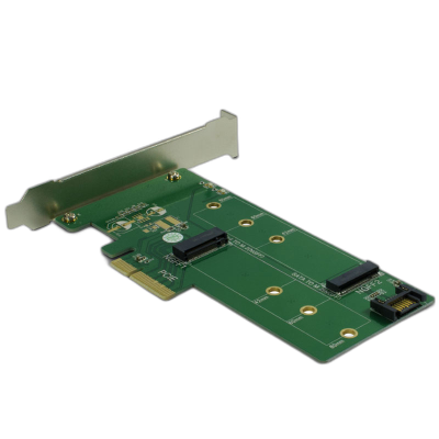 INTER-TECH KT015 M.2 PCIe SSD in M.2 S-ATA NVMe 32Gbit/s adapter