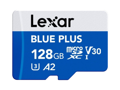 Spominska kartica Lexar BLUE PLUS, Micro SDXC, 128GB, 170MB/s, U3, V30, A2, UHS-I, z adapterjem