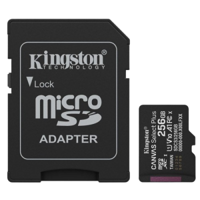 KINGSTON Canvas Select Plus microSD 256GB Class10 UHS-I SD adapter (SDCS3/256GB) spominska kartica