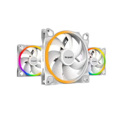 BE QUIET! LIGHT WINGS White (BL102) triple pack RGB 140mm 4-pin PWM beli ventilator