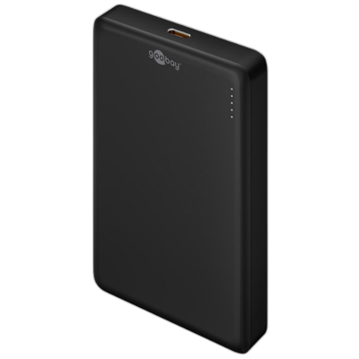 GOOBAY Magnetic Wireless PowerBank 10.000 mAh črna brezžična prenosna baterija