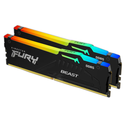 KINGSTON Fury Beast 64GB (2x32GB) 6000MT/s DDR5 CL30 XMP KF560C30BBEAK2-64 RGB ram pomnilnik