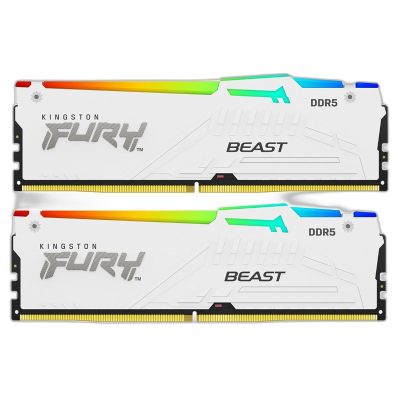 KINGSTON Fury Beast 64GB (2x32GB) 6000MT/s DDR5 CL30 XMP KF560C30BWEAK2-64 RGB beli ram pomnilnik
