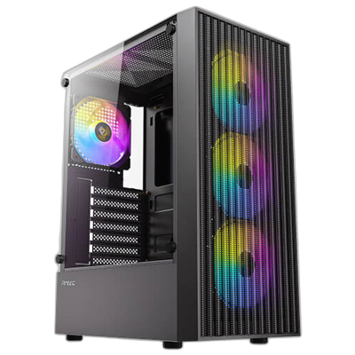 ANTEC AX27 RGB ELITE Midi-T ATX okno gaming črno ohišje