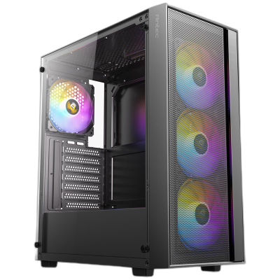 ANTEC AX65 ARGB Midi-T ATX okno gaming črno ohišje
