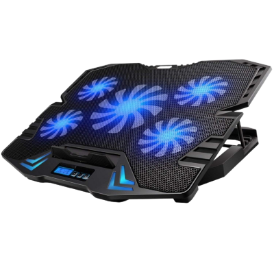 Hladilno stojalo za prenosnik do 17.3'', 5x tih ventilator, 2x USB, Ewent EW1259