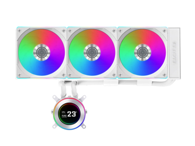 Komplet za tekočinsko hlajenje AIO Liquid Cooler Lian Li HydroShift II LCD-C 360CL, bel