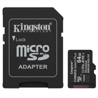 KINGSTON Canvas Select Plus microSD 64GB Class10 UHS-I SD adapter (SDCS3/64GB) spominska kartica
