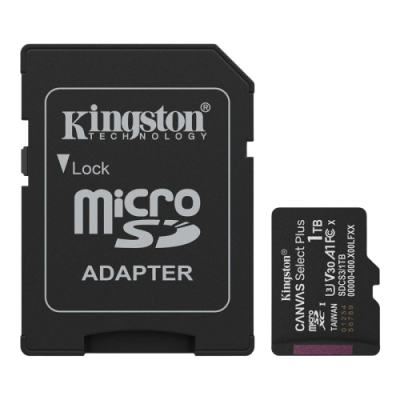 KINGSTON Canvas Select Plus microSD 1TB Class10 UHS-I adapter (SDCS3/1TB) spominska kartica