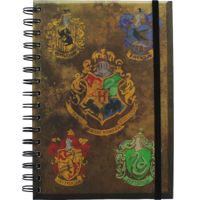 HARRY POTTER HOGWARST CREST & FOUR HOUSES A5 BELEŽNICA PYRAMID