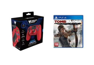 DRAGONSHOCK MIZAR BREZŽIČNI KONTROLER ZA PS4, PC, MOBILE - RDEČE BARVE + PS4 TOMB RAIDER + PS4 TOMB RAIDER