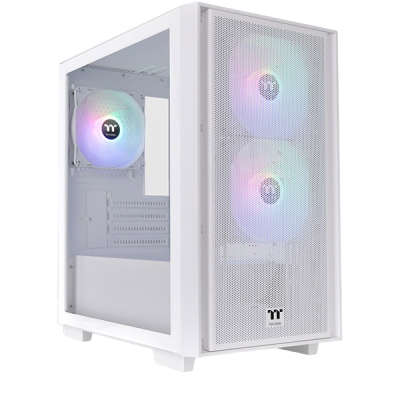 THERMALTAKE Versa H16 TG ARGB Snow Micro-ATX okno belo ohišje