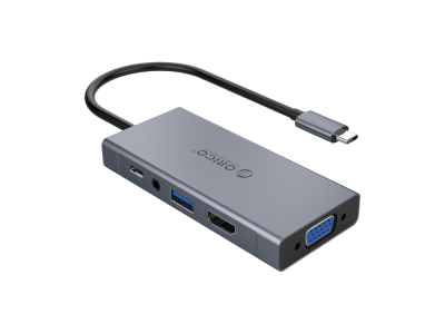 Priključna postaja USB-C, 5 in 1, USB 3.0, HDMI, VGA, avdio, PD 60W, ORICO MC-U501P