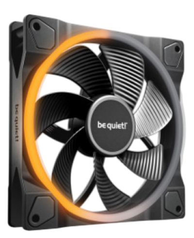 BE QUIET! LIGHT WINGS (BL134) Reverse 140mm 4-pin PWM ARGB črn ventilator
