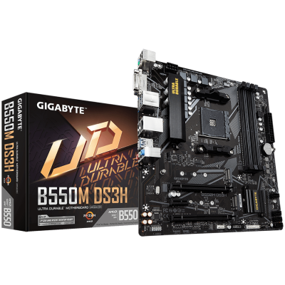 GIGABYTE B550M DS3H AM4 mATX osnovna plošča - AMD B550, 4xDDR4, 2xM.2, 4xSATA, 1Gb LAN, 1xDVI-D, 1xHDMI