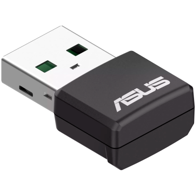 ASUS USB-AX55 Nano AX1800 Dual-Band WiFi 6 (802.11ax), omrežna varnost WPA3, OFDMA in MU-MIMO, USB adapter