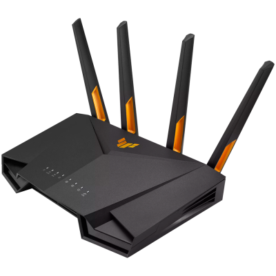 ASUS TUF Gaming AX4200 Dual-Band WiFi 6 (802.11ax) Igralni usmerjevalnik s mobilnim načinom igranja, 3-stopnjsko usmerjanje vrat, vrata 2.5 Gbps, AiMesh za mrežo WiFi, omrežna varnost AiProtection Pro