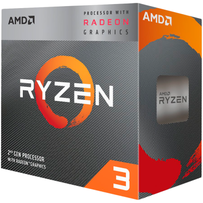 Procesor AMD Ryzen 3 3200G (3.6/4.0 GHz, 4C/4T, 4 MB, 65 W, AM4) box, s hladilnikom Wraith Stealth, z grafiko RX Vega 8