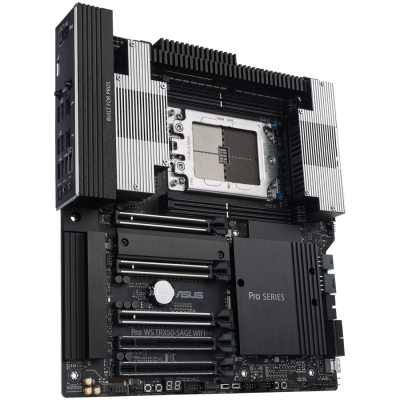 ASUS PRO WS TRX50-SAGE WIFI sTR5 CEB workstation matična plošča - AMD TRX50 4xDIMM DDR5 ECC 3xM.2 4xSATA 1xSlimSAS PCIe 5.0 10Gb 2.5Gb Ethernet WiFi 7 Bluetooth with multi-GPU support