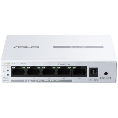 ASUS ExpertWiFi EBP15 5-portno GbE smart managed PoE  stikalo, 4 PoE  porti, 60W