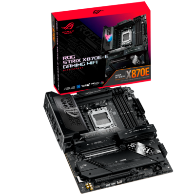 ASUS ROG STRIX X870E-E GAMING WIFI AM5 ATX osnovna plošča - AMD X870E, 4xDDR5, 5xM.2, 4xSATA, 5Gb LAN, WiFi 7, BT, 1xHDMI, 2xUSB4 40Gbps porta (USB Type-C), Aura Sync