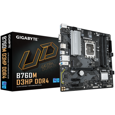 GIGABYTE B760M D3HP DDR4 LGA1700 mATX osnovna plošča - Intel B760, 4xDDR4, 2xM.2, 4xSATA, 1Gb LAN, 1xD-SUB(VGA), 1xDP, 1xHDMI