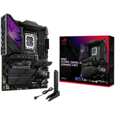 ASUS ROG STRIX Z890-E GAMING WIFI LGA1851 ATX osnovna plošča - Intel Z890, 4xDDR5, 7xM.2, 4xSATA, 5Gb LAN, WiFi 7, BT, 1xDP, 1xHDMI 2xTB4 porta (USB Type-C), Aura Sync