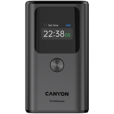CANYON power bank OnPower 130 TFT 10000 mAh PD30W Dark Grey