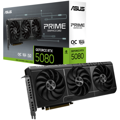 ASUS Prime GeForce RTX 5080 OC Edition 16GB GDDR7 (PRIME-RTX5080-O16G) grafična kartica, PCIe 5.0, 1xHDMI 2.1b, 3xDisplayPort 2.1b