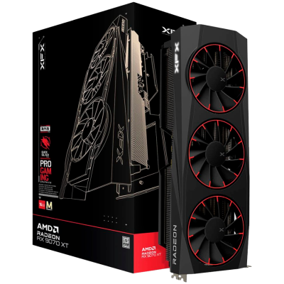 XFX Quicksilver AMD Radeon RX 9070 XT Magnetic Air Edition 16GB GDDR6 grafična kartica, PCIe 5.0, 1xHDMI 2.1, 3xDisplayPort 2.1