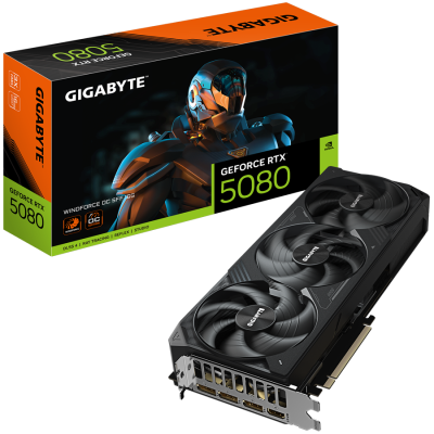 GIGABYTE GeForce RTX 5080 WINDFORCE OC SFF 16G GDDR7 grafična kartica, PCIe 5.0, 1xHDMI 2.1b, 3xDisplayPort 2.1b