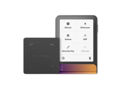 Ledger Flex z Recovery Key, denarnica za Bitcoin in druge kriptovalute, Ferro Fuchsia
