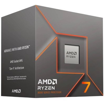 AMD Ryzen 7 8700F 4,1/5GHz 16MB AM5 65W Wraith Stealth hladilnik BOX procesor