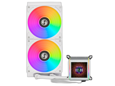 Komplet za tekočinsko hlajenje AIO Liquid Cooler Lian Li GALAHAD II LCD 280, ARGB, bel