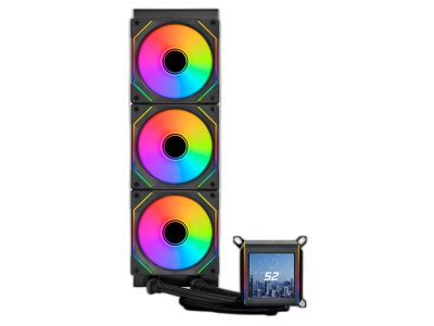 Komplet za tekočinsko hlajenje AIO Liquid Cooler Lian Li GALAHAD II LCD 360 SL-Infinity, ARGB, črn