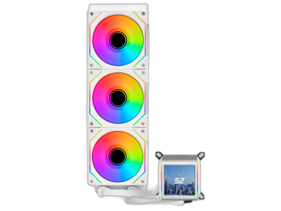 Komplet za tekočinsko hlajenje AIO Liquid Cooler Lian Li GALAHAD II LCD 360 SL-Infinity, ARGB, bel