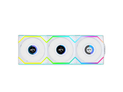 Ventilator za ohišje Lian Li UNI FAN SL Wireless LCD 120 ARGB PWM 120mm, 3 Pack + kontroler, bel