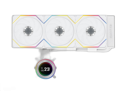 Komplet za tekočinsko hlajenje AIO Liquid Cooler Lian Li HydroShift II LCD-C 360TL, bel